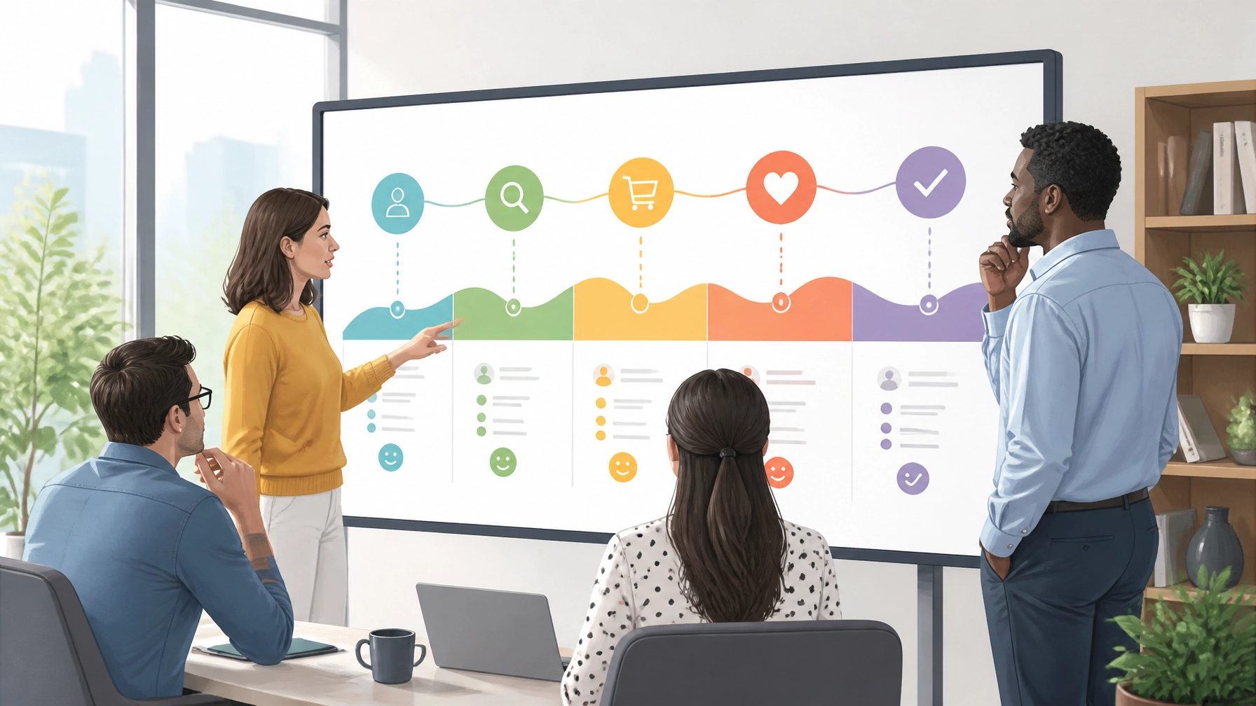 63_guCwcTIN Digital marketing strategy presentation with signal strategy icons and audience engagement.